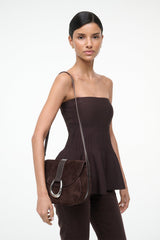 BELLA SADDLE BAG ESPRESSO SUEDE - STAUD near me