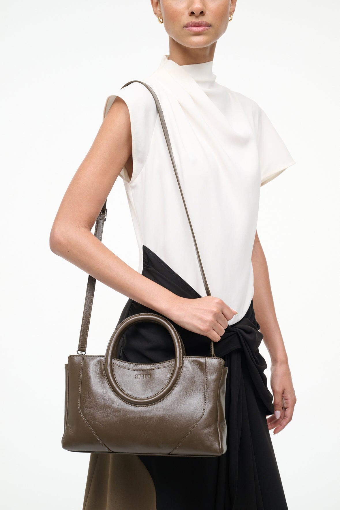 MAUDE MINI SATCHEL BAG TRUFFLE - STAUD near me