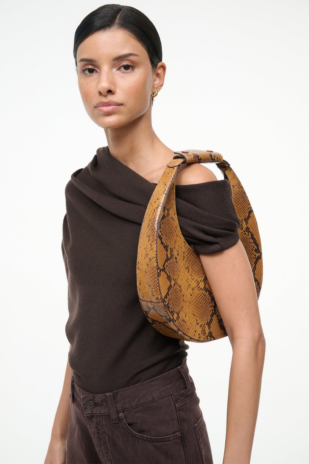 MOON TOTE BAG SNAKE - STAUD online