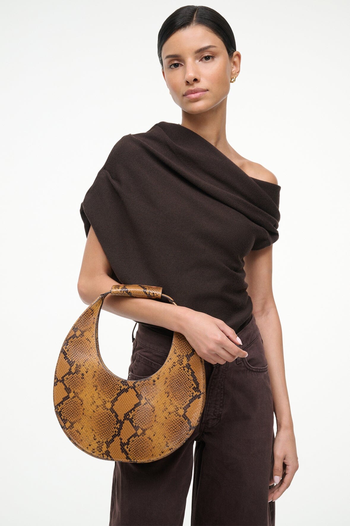 MOON TOTE BAG SNAKE - STAUD online