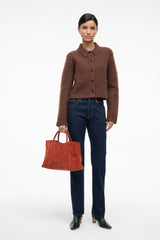 MAUDE SATCHEL AUBURN SUEDE - STAUD sale