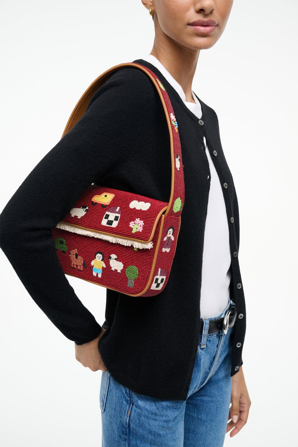 TOMMY BEADED BAG FOLK TOWN - STAUD online