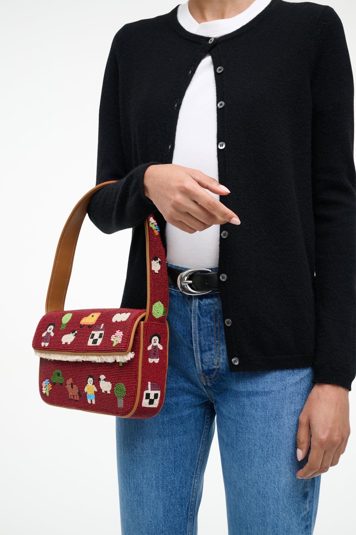 TOMMY BEADED BAG FOLK TOWN - STAUD online