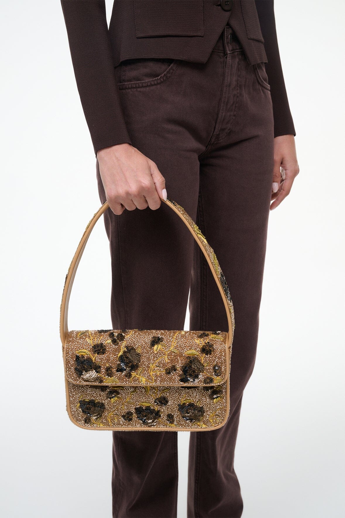 TOMMY BEADED BAG VINTAGE FLORAL - STAUD sale