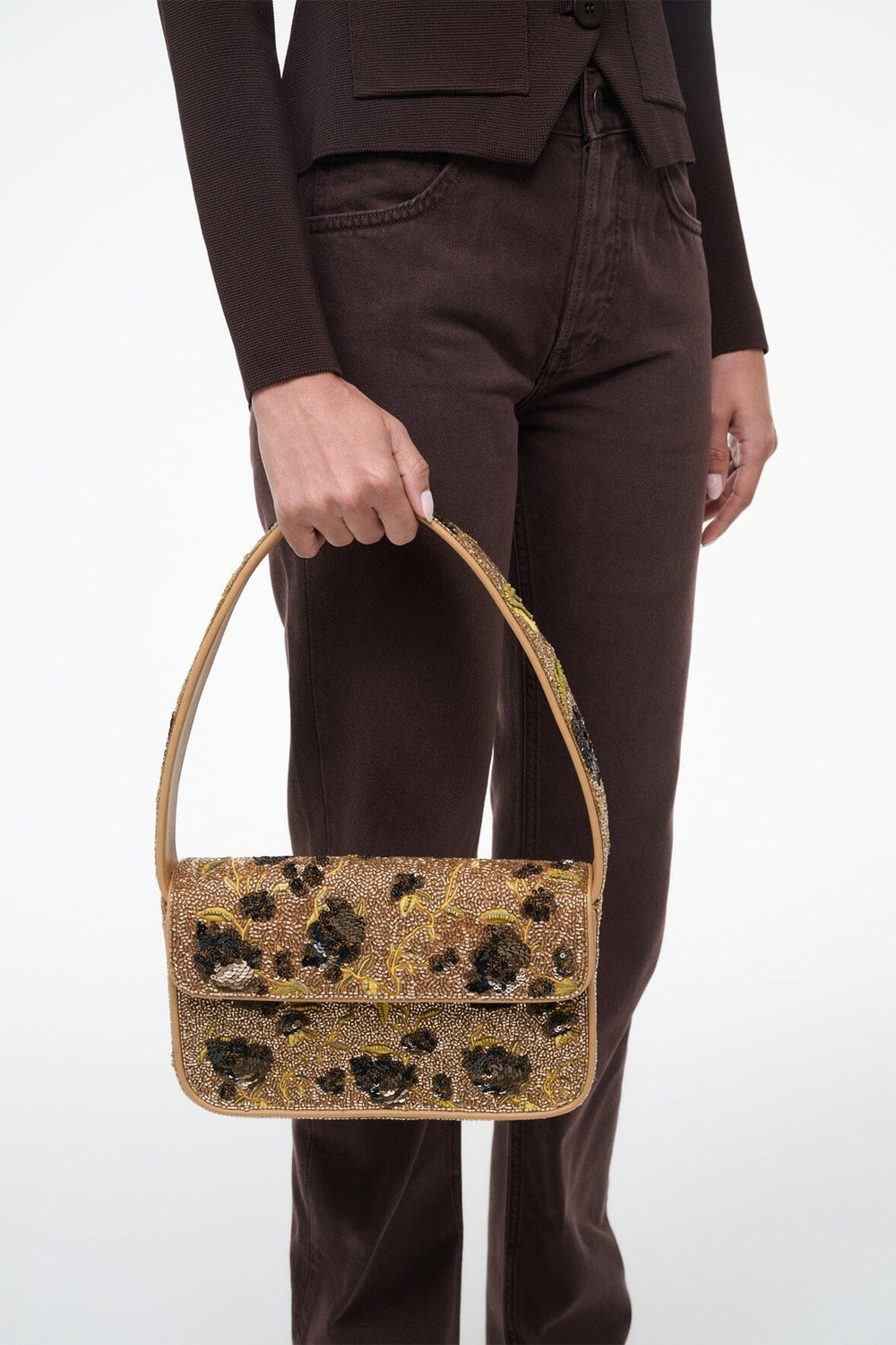 TOMMY BEADED BAG VINTAGE FLORAL - STAUD sale