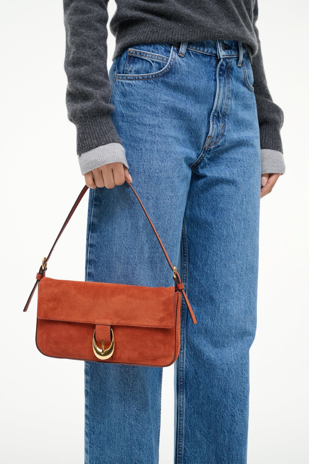 HARLOW BAG AUBURN SUEDE - STAUD outlet