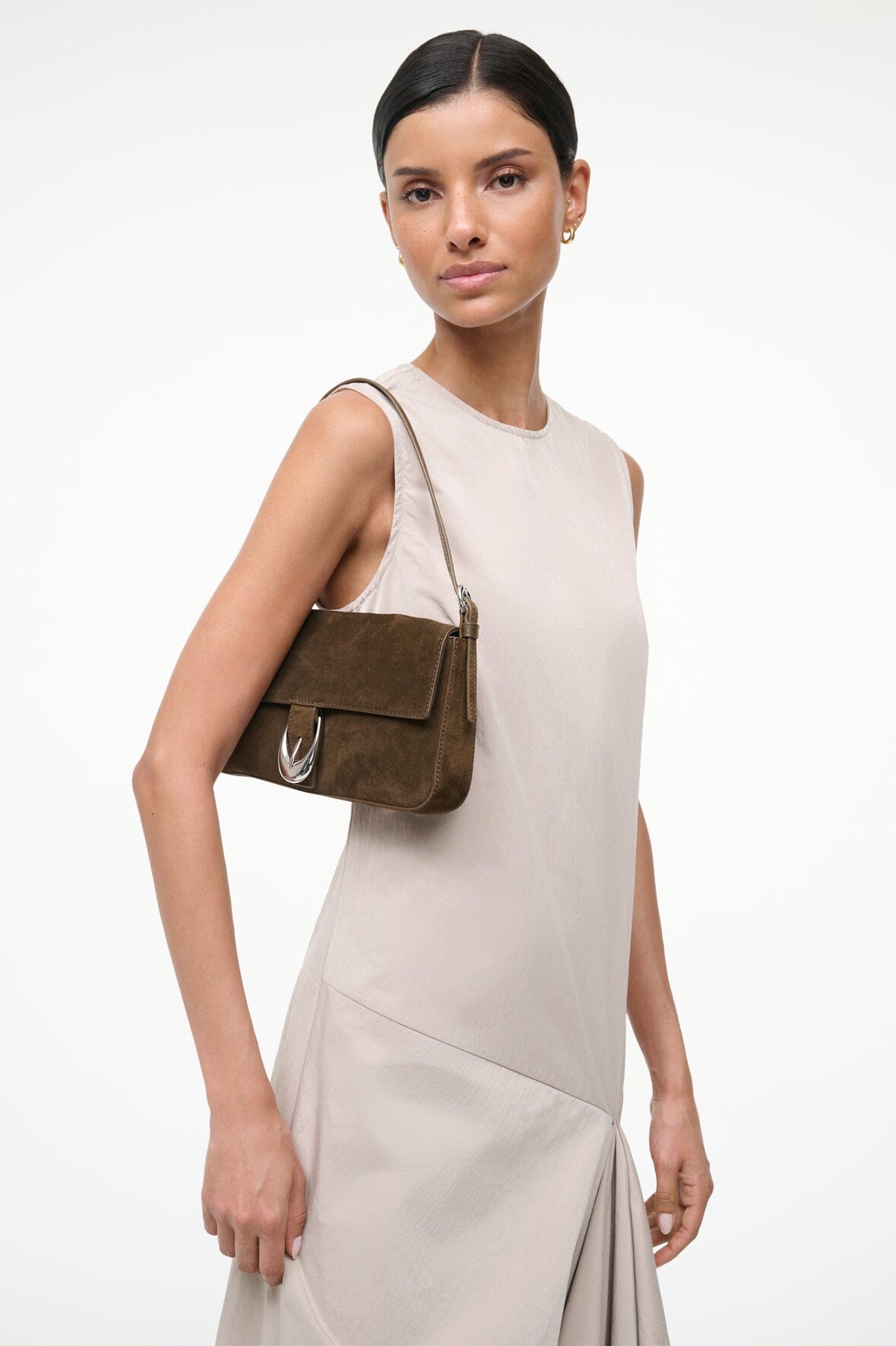 HARLOW BAG TRUFFLE SUEDE - STAUD online