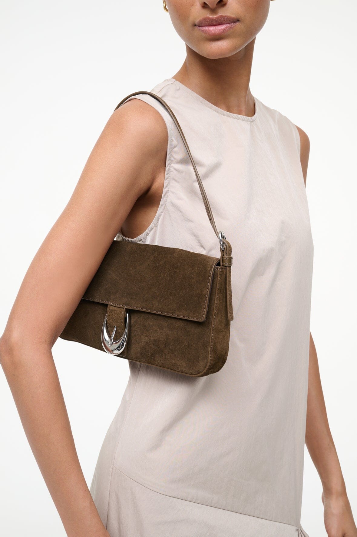 HARLOW BAG TRUFFLE SUEDE - STAUD online