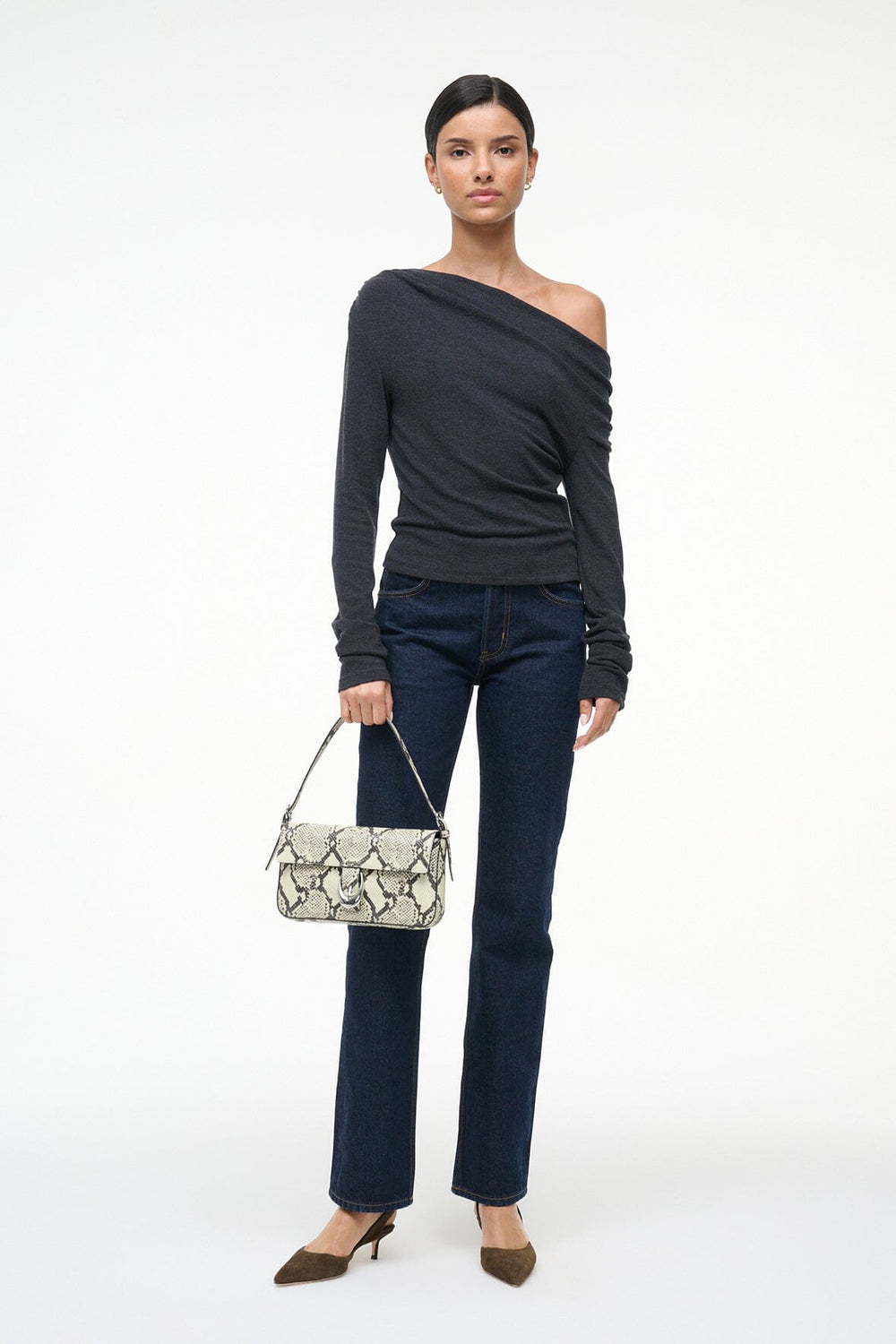 HARLOW BAG WHITE SNAKE - STAUD near me