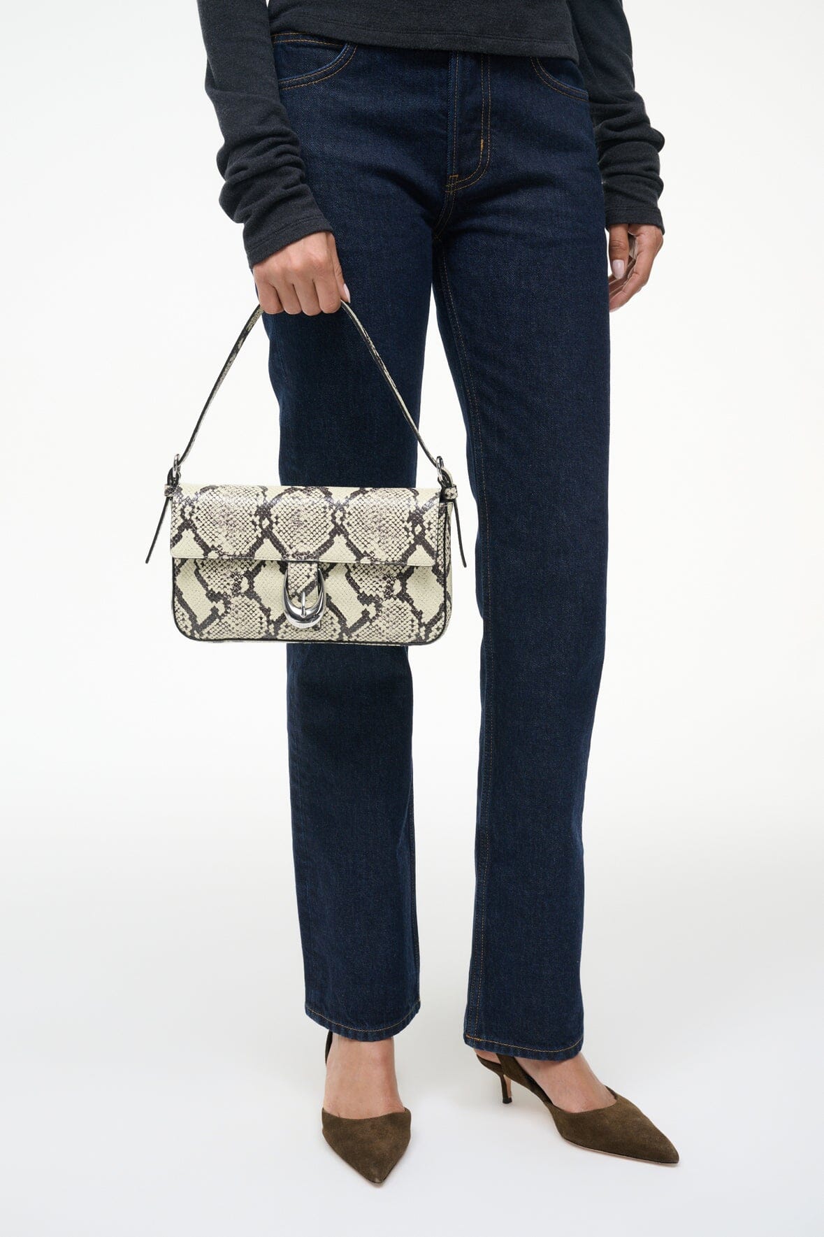 HARLOW BAG WHITE SNAKE - STAUD near me
