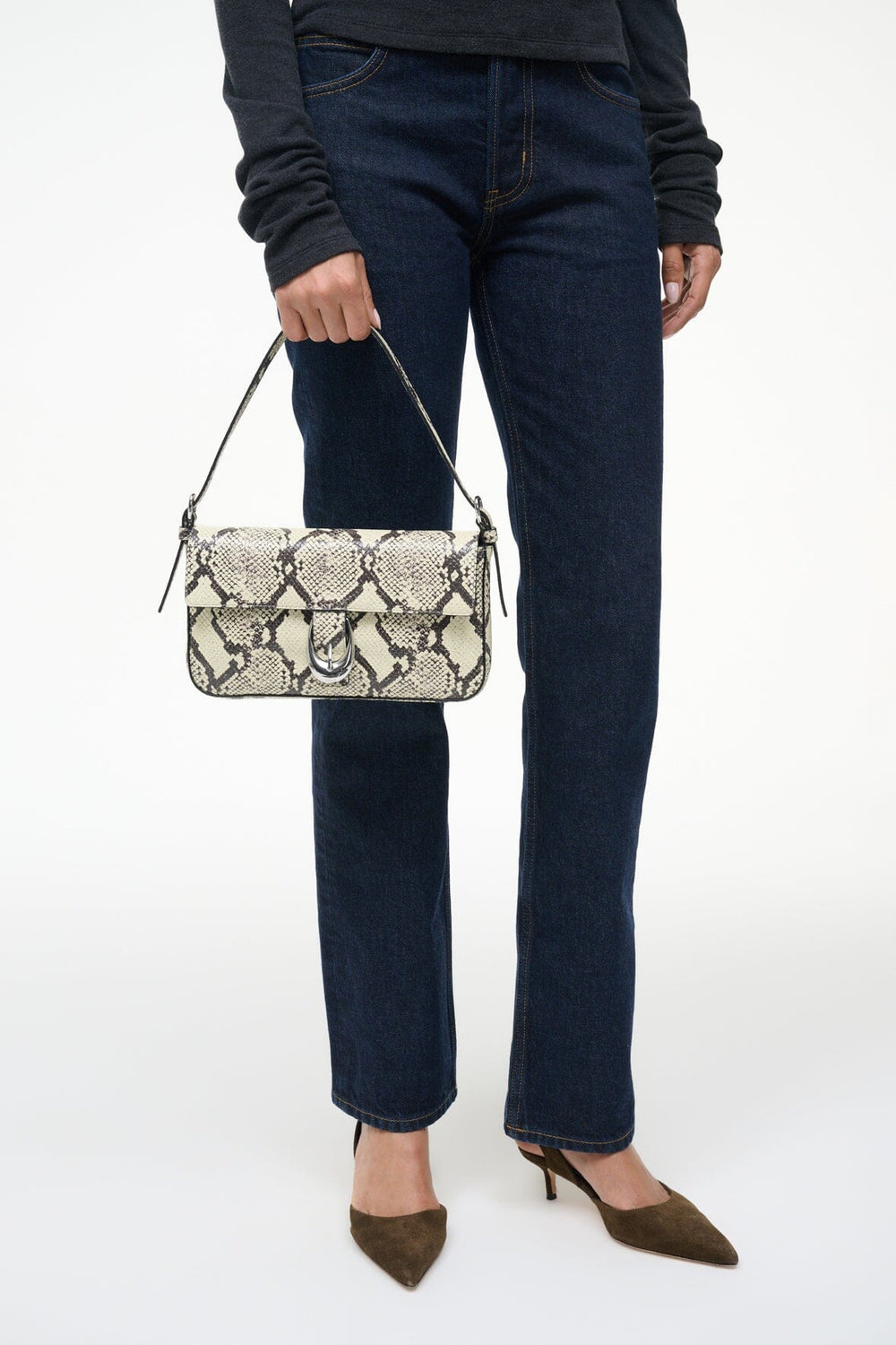 HARLOW BAG WHITE SNAKE - STAUD near me