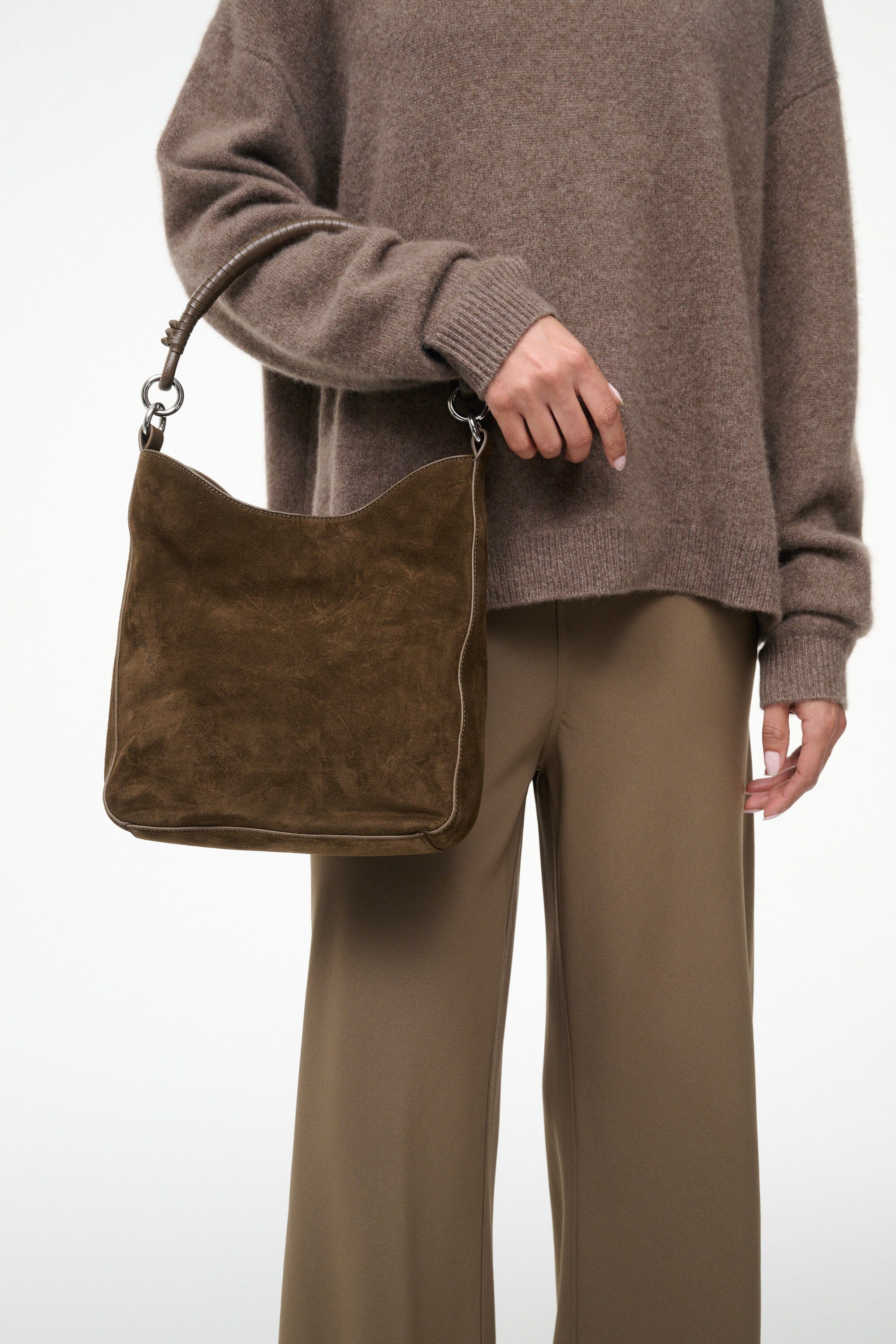 MEL SHOULDER BAG TRUFFLE SUEDE - STAUD online