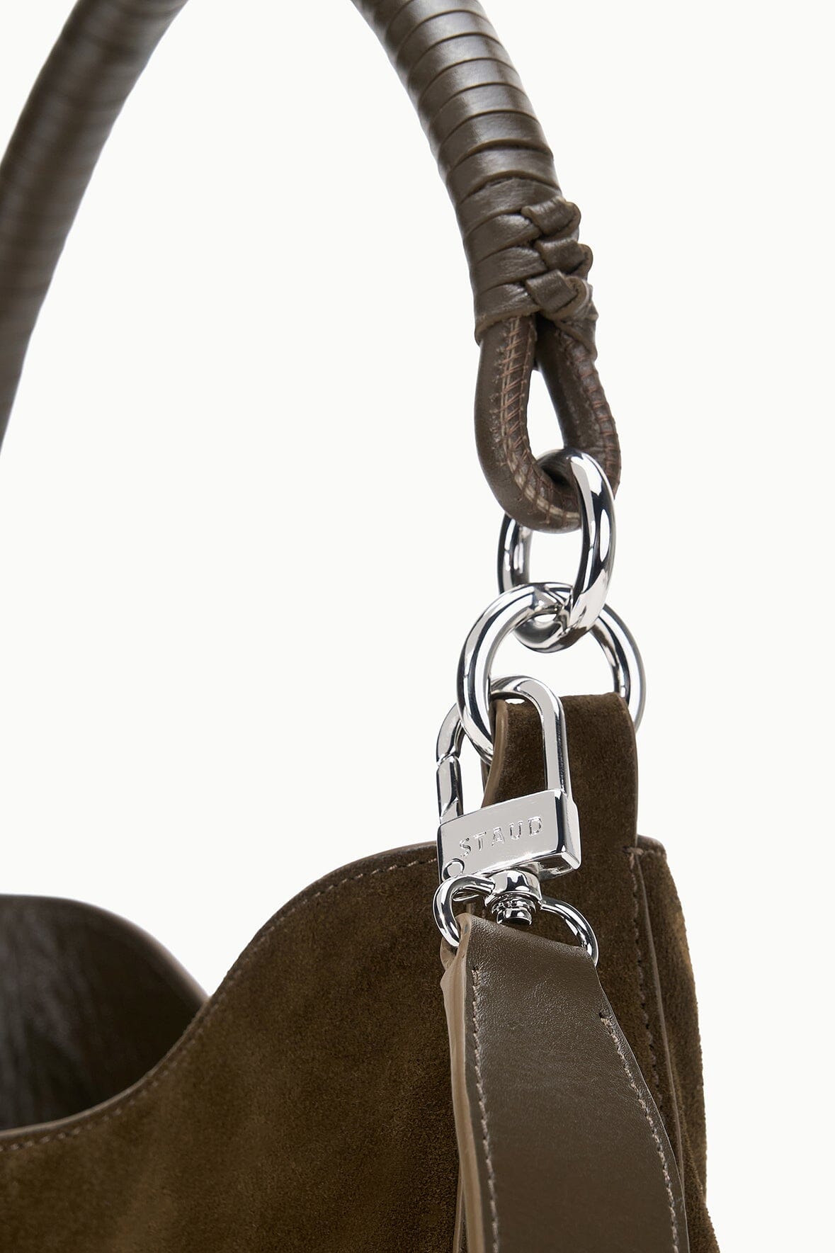 MEL SHOULDER BAG TRUFFLE SUEDE - STAUD online