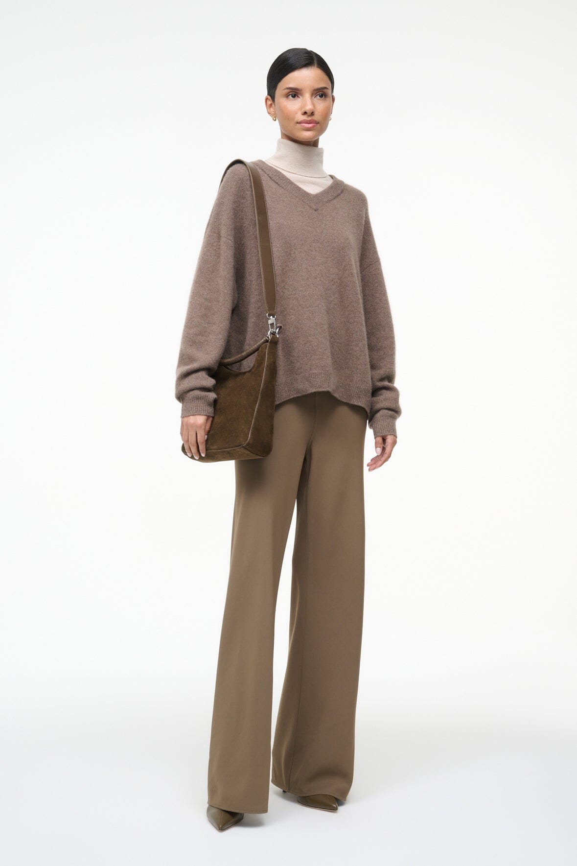 MEL SHOULDER BAG TRUFFLE SUEDE - STAUD online