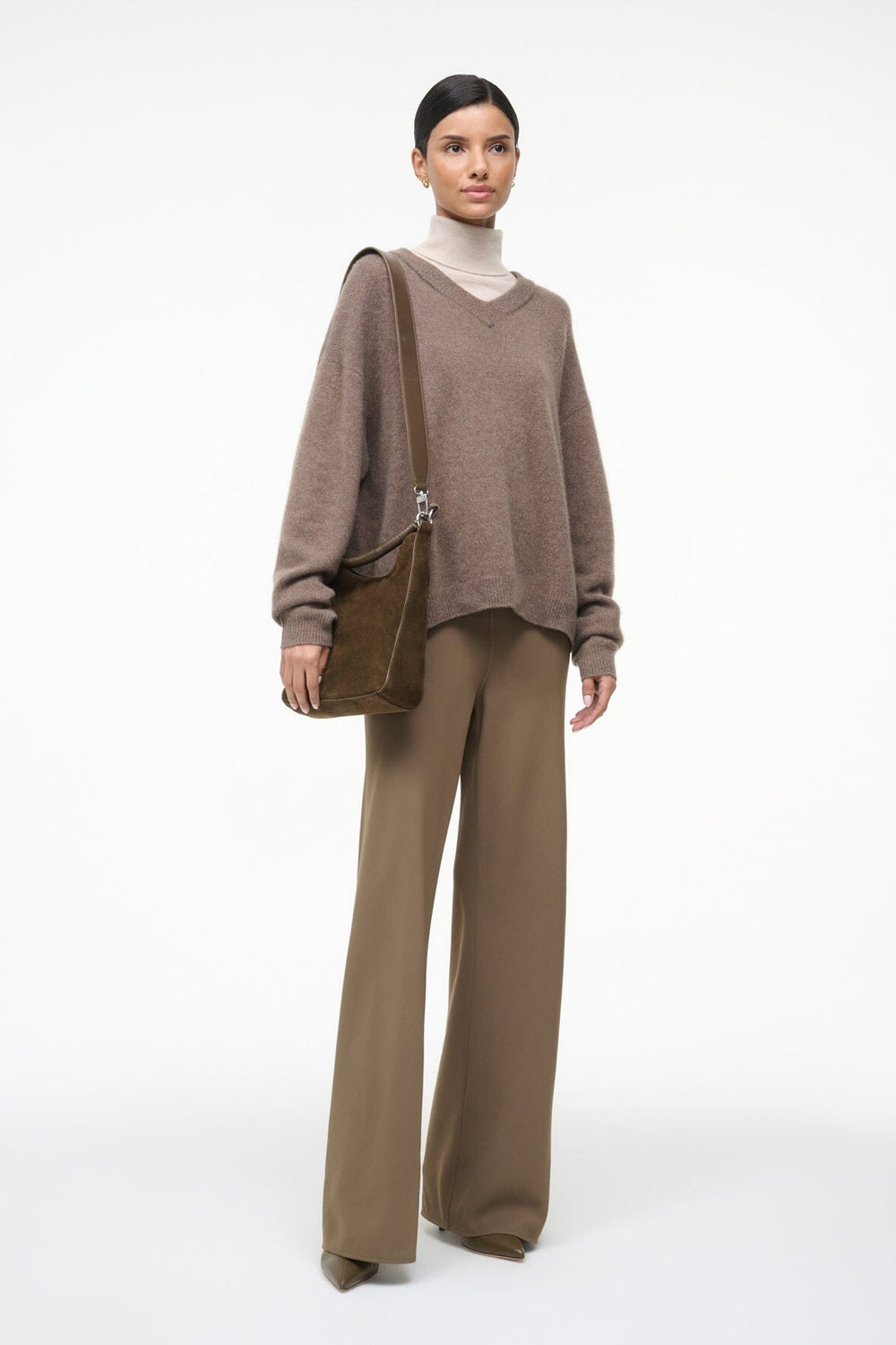 MEL SHOULDER BAG TRUFFLE SUEDE - STAUD online
