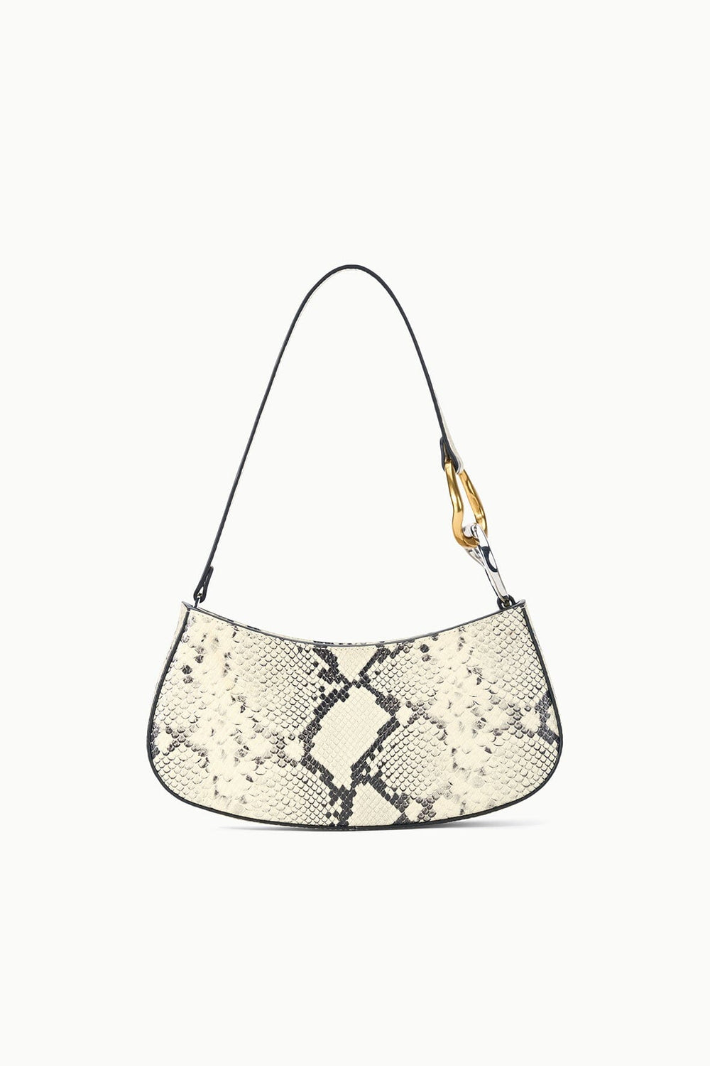 OLLIE BAG WHITE SNAKE - STAUD sale