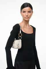 OLLIE BAG WHITE SNAKE - STAUD sale