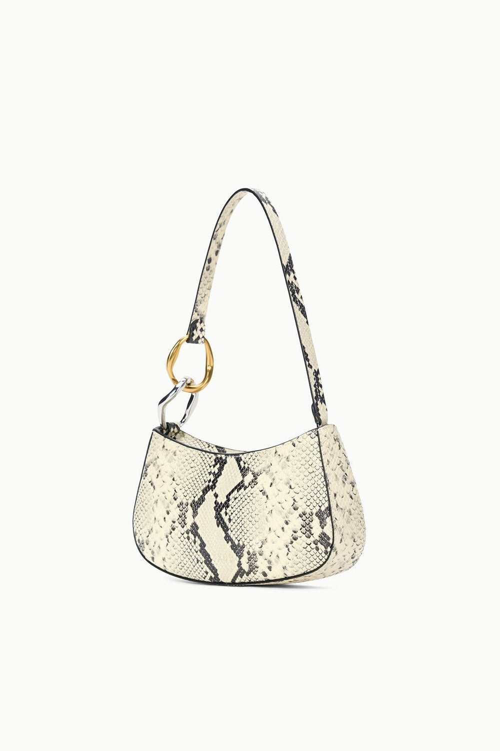 OLLIE BAG WHITE SNAKE - STAUD sale