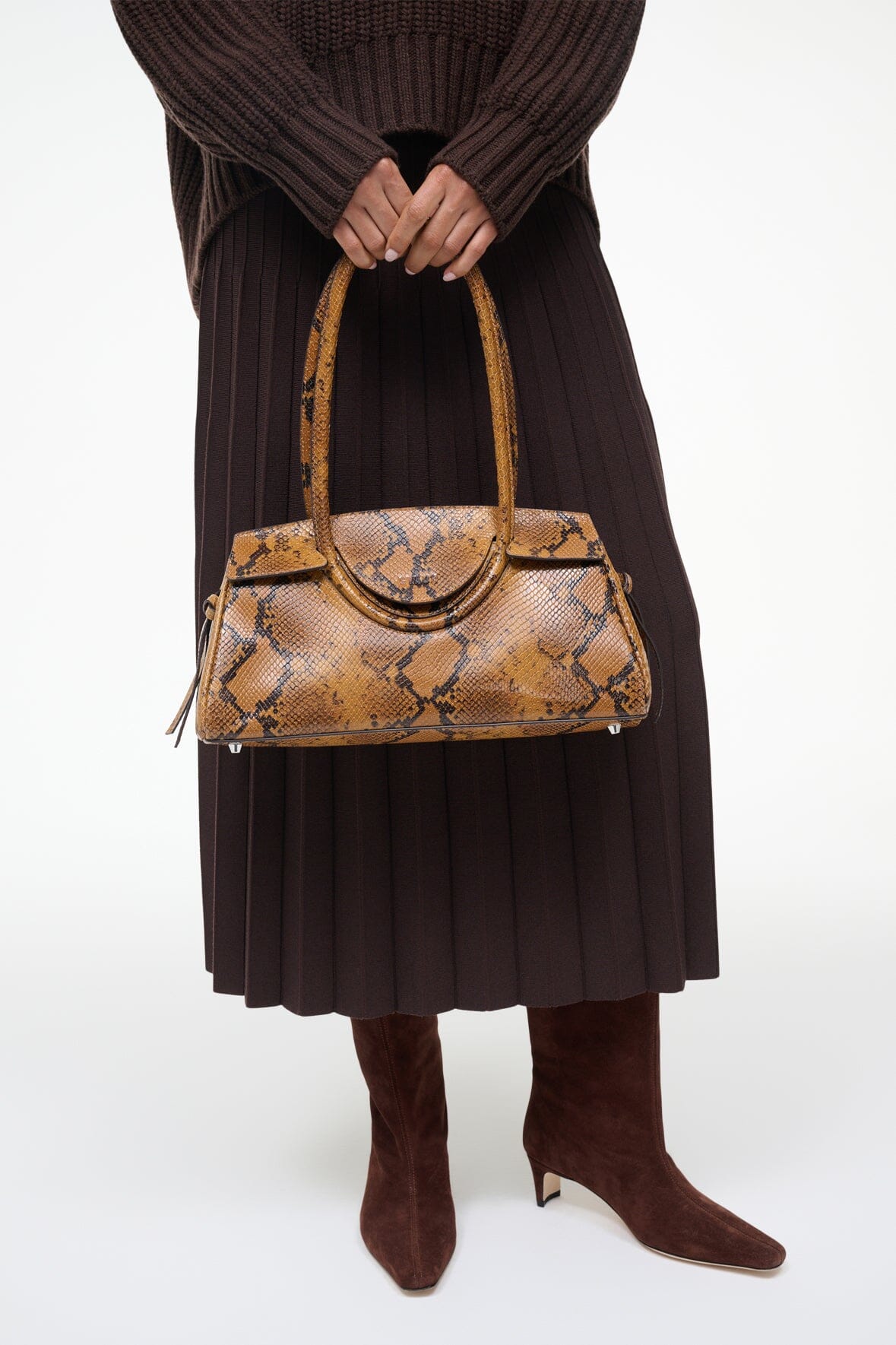 MAUDE SHOULDER BAG SNAKE - STAUD online