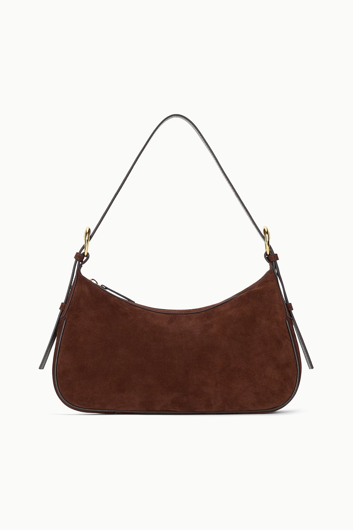 PINE SHOULDER BAG MAHOGANY SUEDE - STAUD for sale