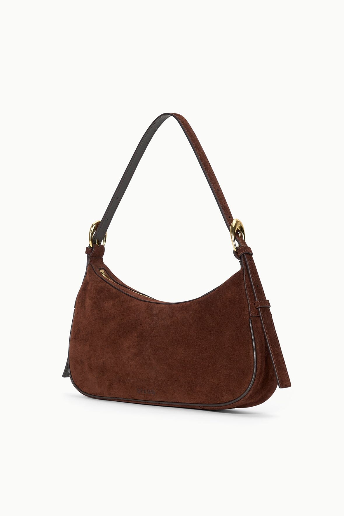 PINE SHOULDER BAG MAHOGANY SUEDE - STAUD for sale