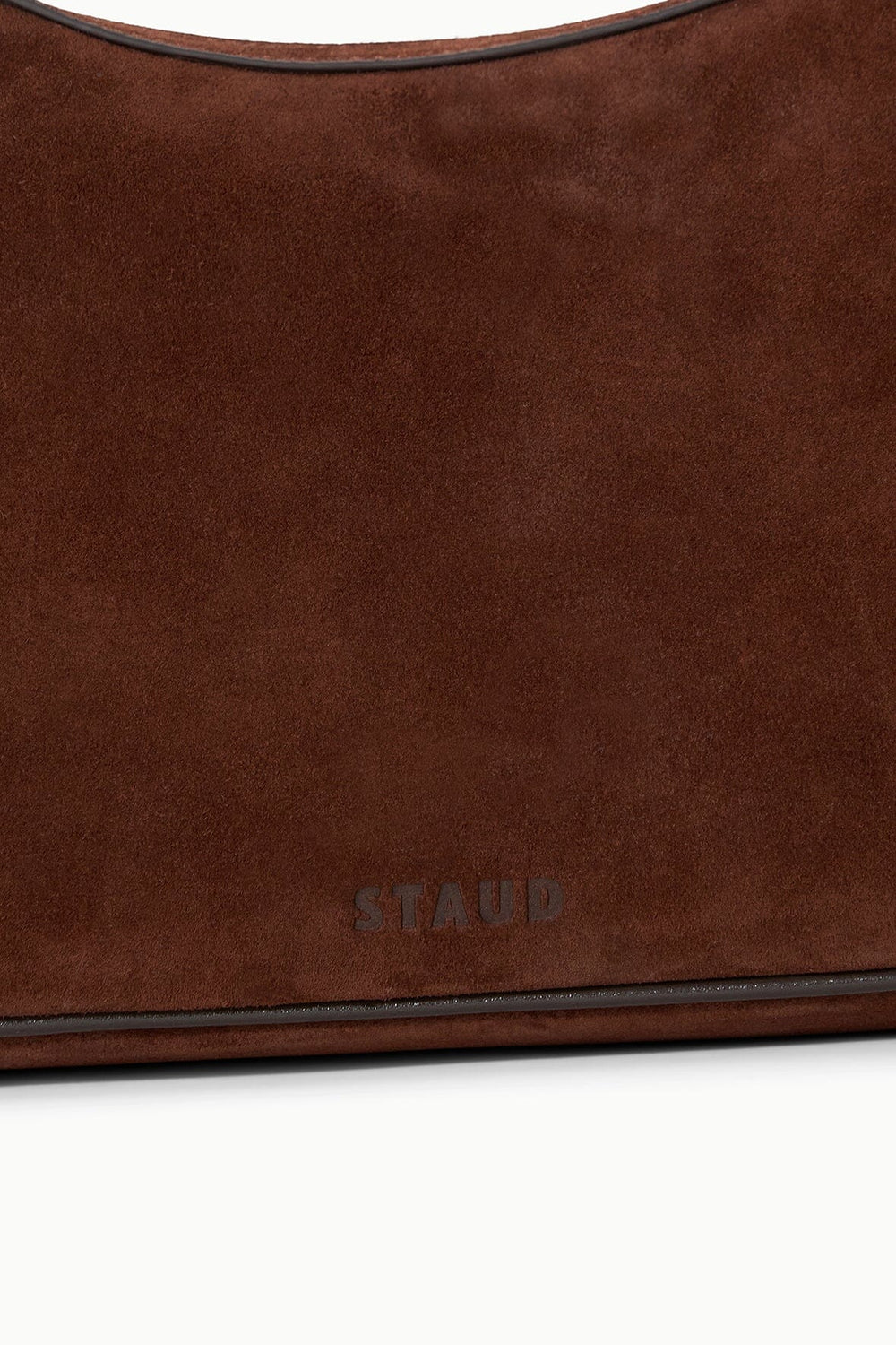PINE SHOULDER BAG MAHOGANY SUEDE - STAUD for sale