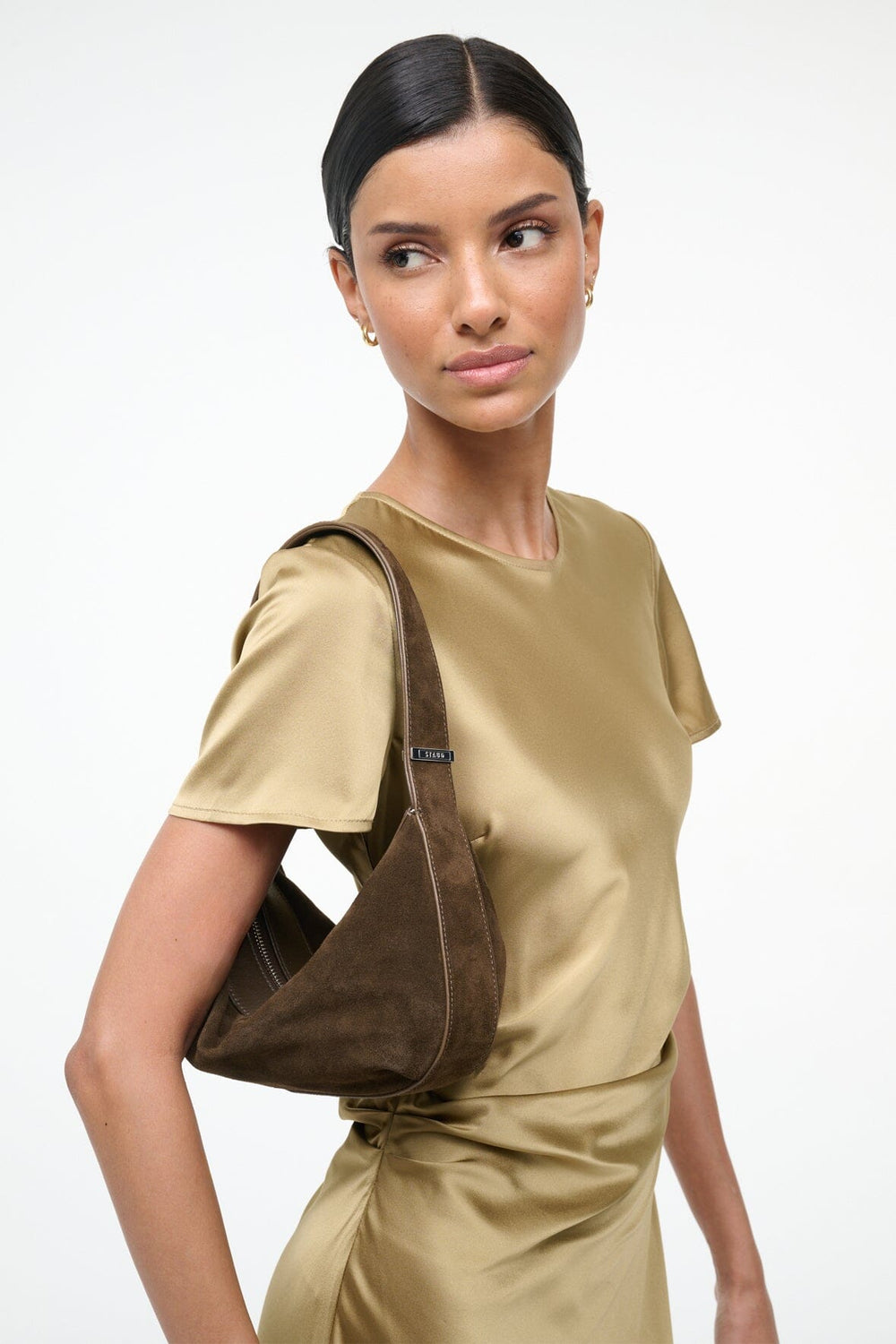 DEMY SHOULDER BAG TRUFFLE - STAUD sale