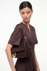 HARLOW MEDIUM BAG ESPRESSO - STAUD for sale