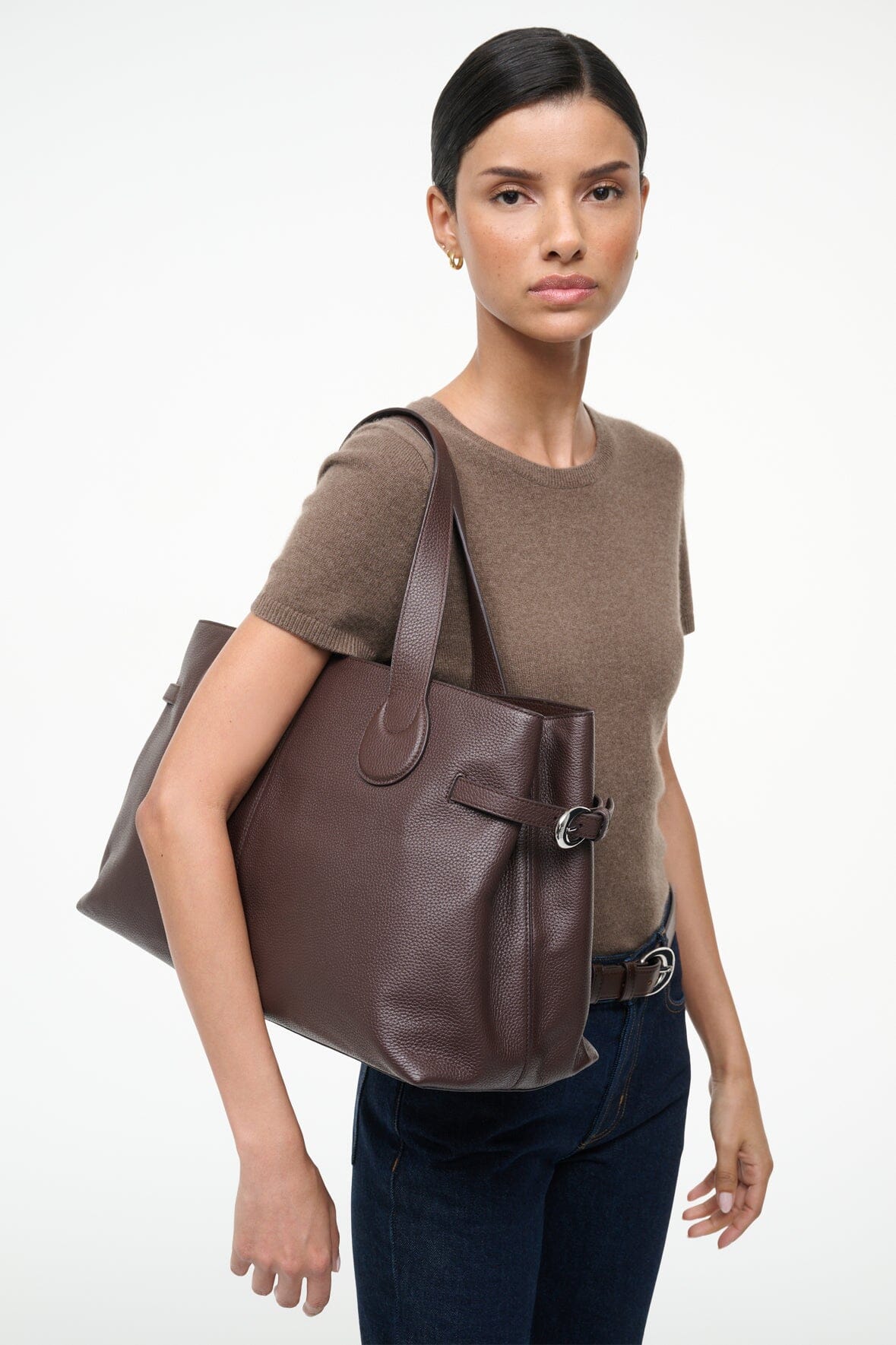PIPER TOTE ESPRESSO - STAUD for sale