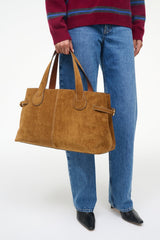 PIPER TOTE TAN SUEDE - STAUD sale