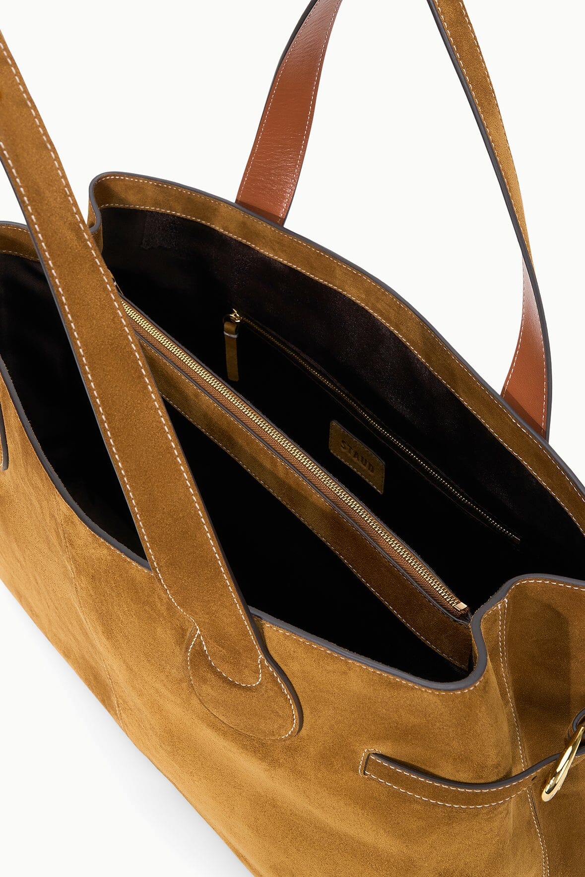 PIPER TOTE TAN SUEDE - STAUD sale