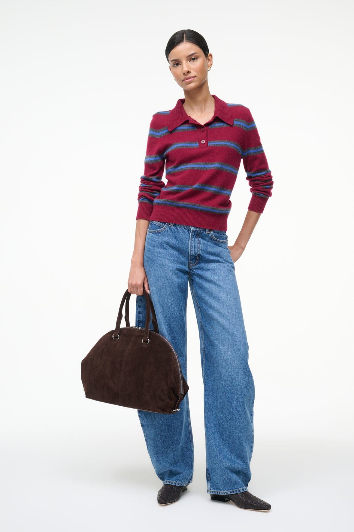 HESTER SATCHEL ESPRESSO SUEDE - STAUD online