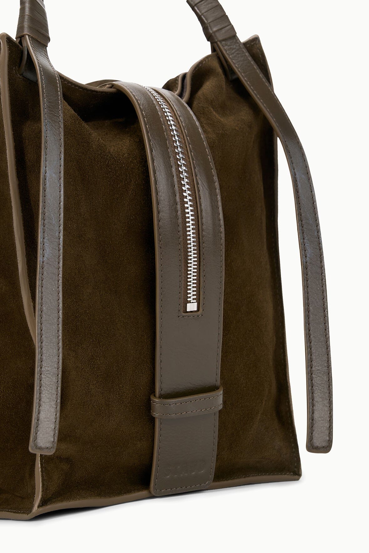 LARGE HAROLD BAG TRUFFLE SUEDE - STAUD for sale