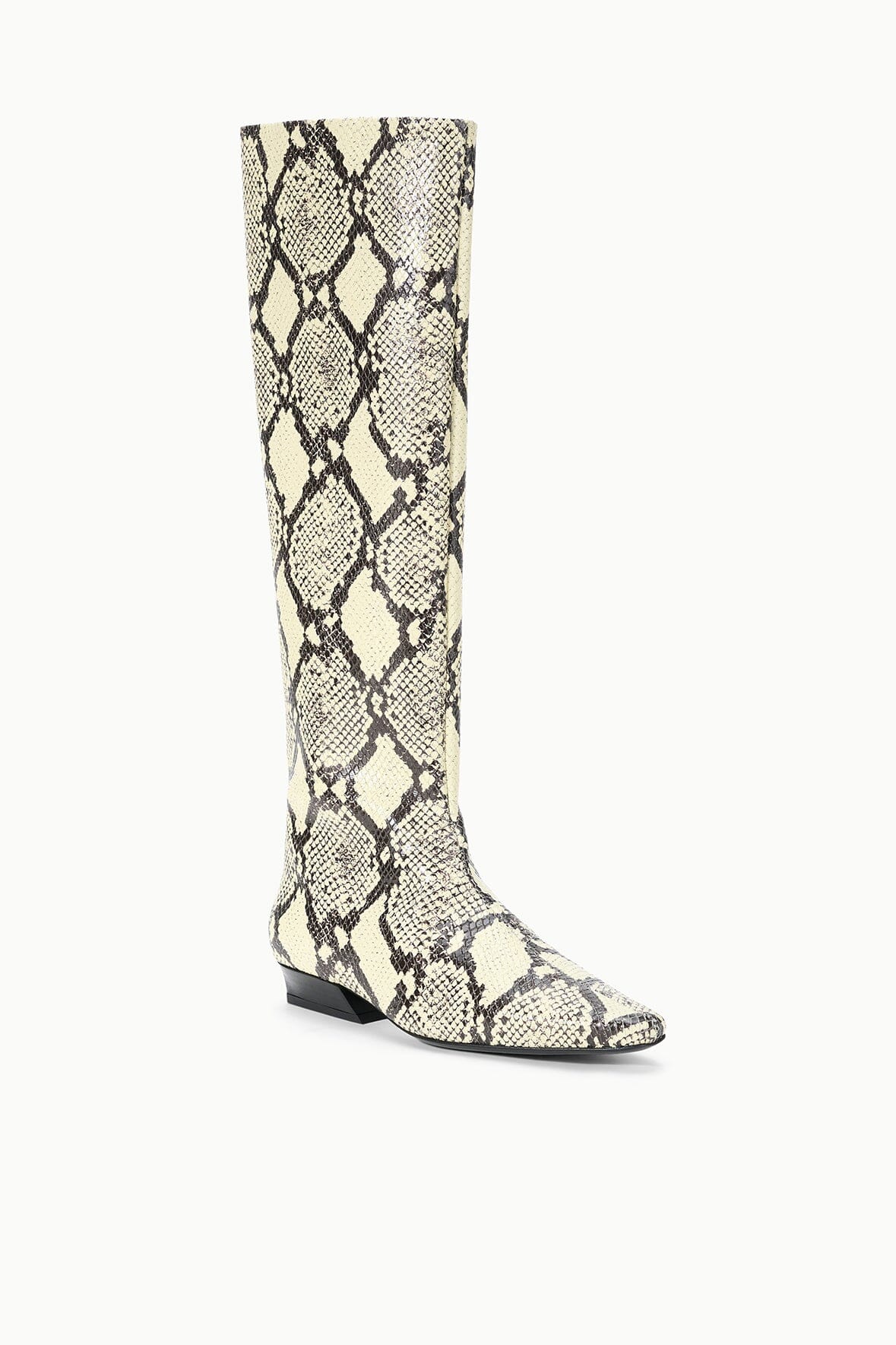 WALLY FLAT BOOT WHITE SNAKE - STAUD US