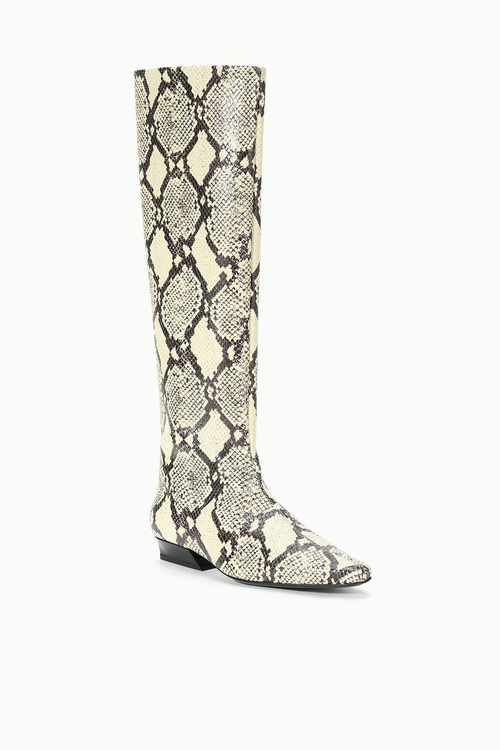 WALLY FLAT BOOT WHITE SNAKE - STAUD US