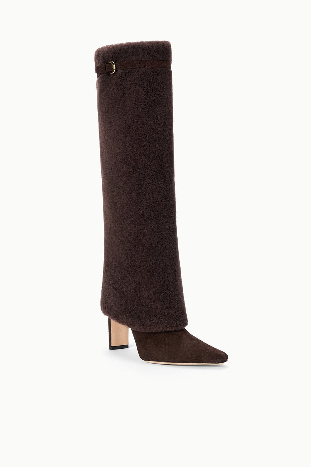 WALLY FOLDOVER HIGH HEEL BOOT ESPRESSO - STAUD sale