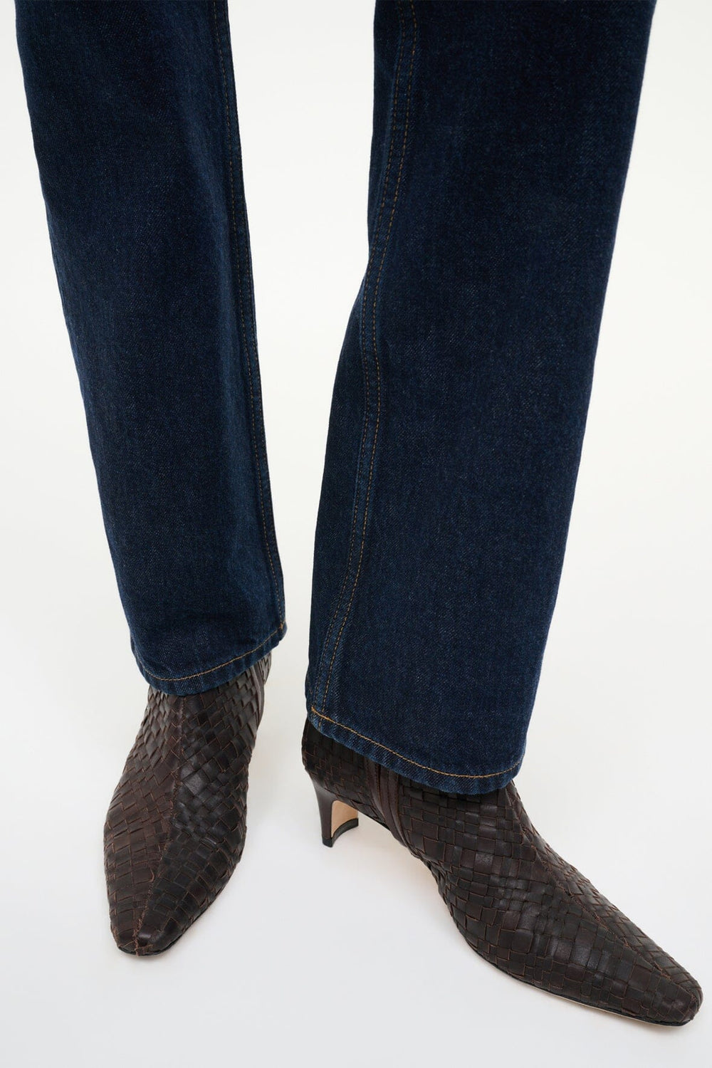 WALLY ANKLE BOOT ESPRESSO WOVEN - STAUD outlet