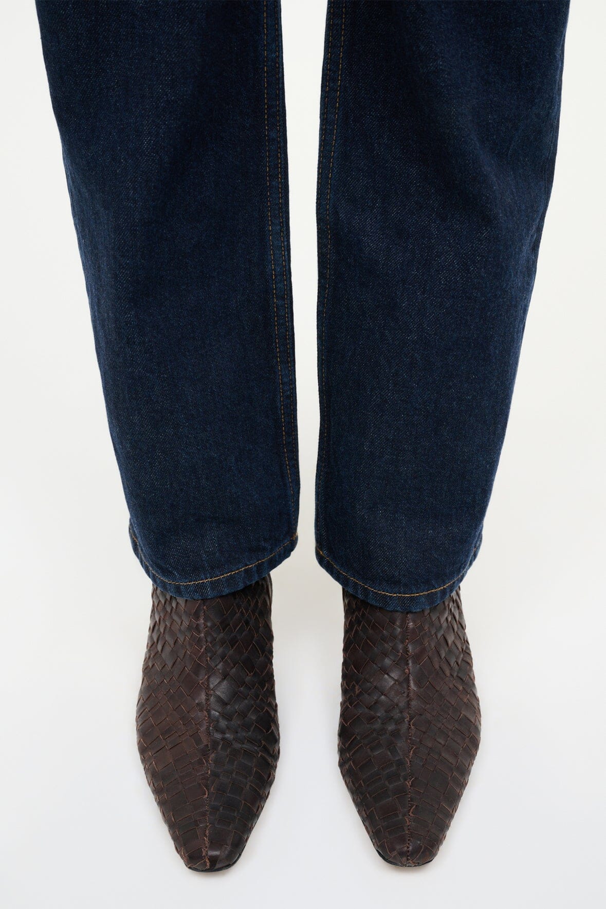 WALLY ANKLE BOOT ESPRESSO WOVEN - STAUD outlet