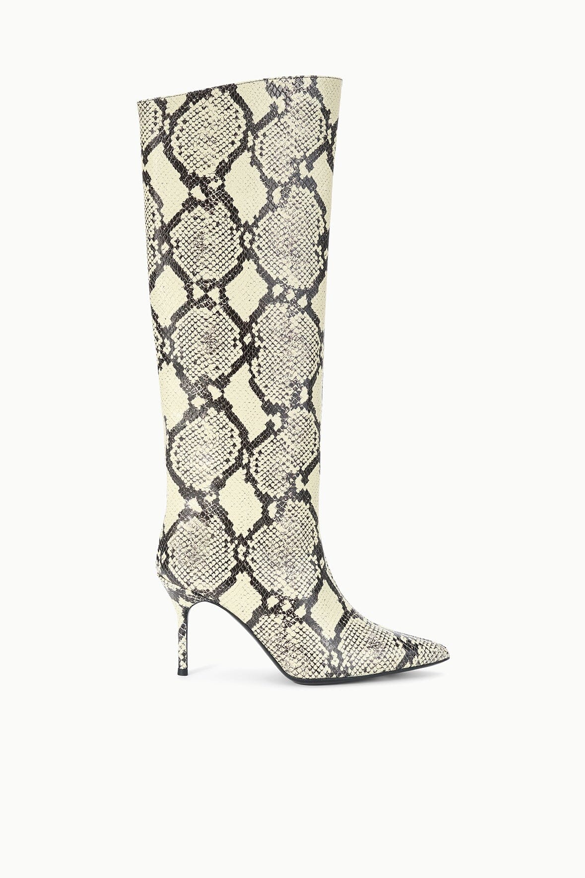 SEBASTIAN HIGH HEEL BOOT WHITE SNAKE - STAUD sale