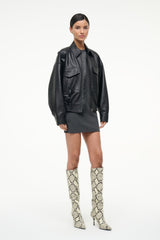 SEBASTIAN HIGH HEEL BOOT WHITE SNAKE - STAUD sale