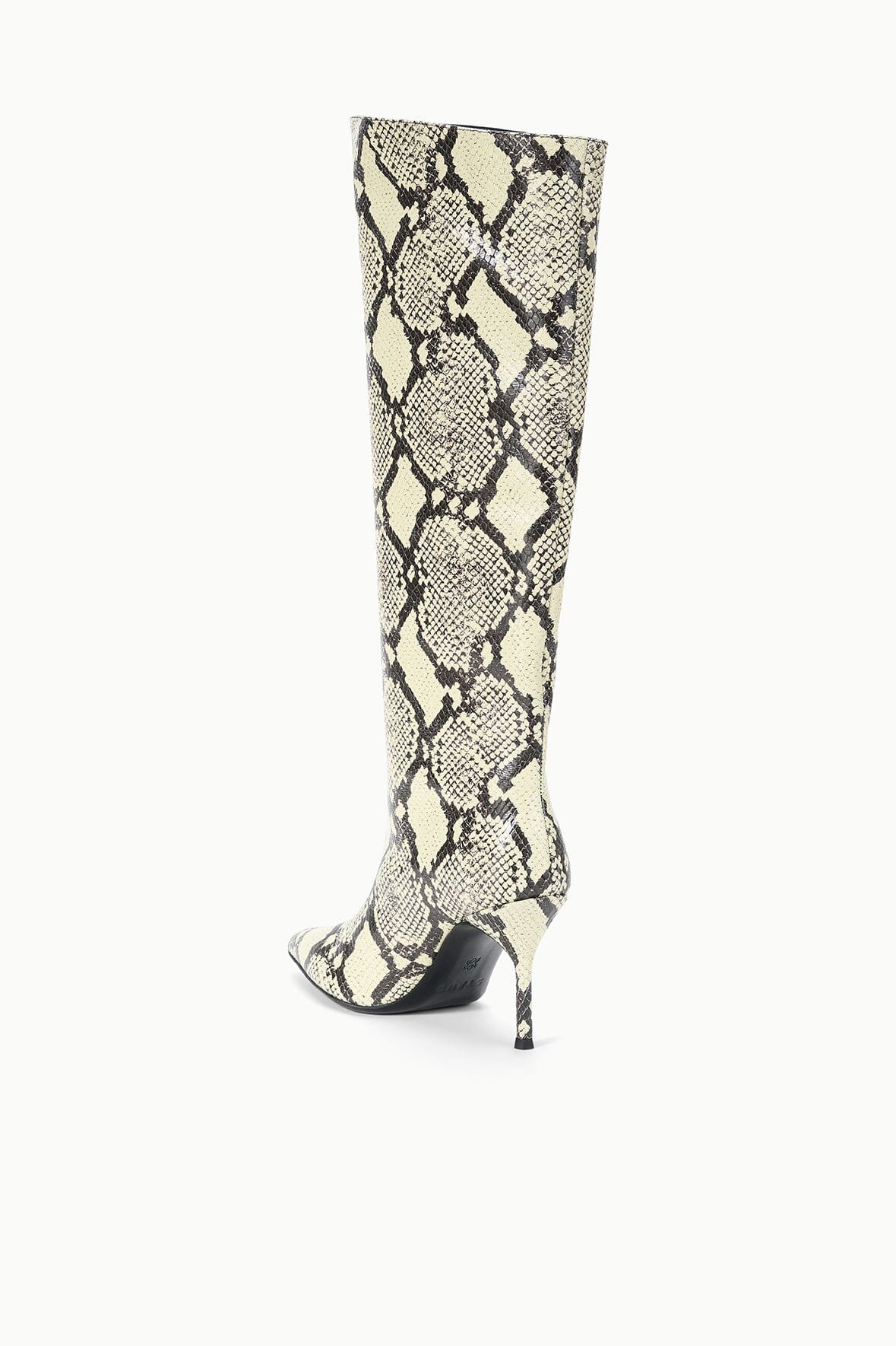 SEBASTIAN HIGH HEEL BOOT WHITE SNAKE - STAUD sale