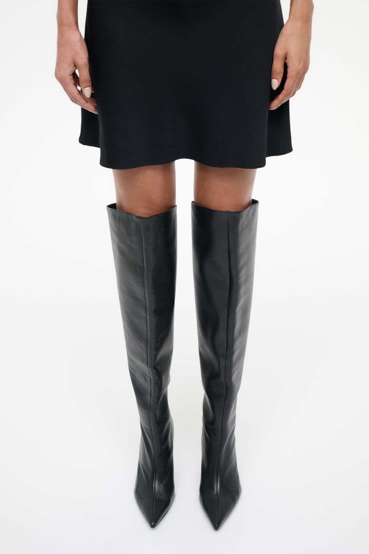 SEBASTIAN OVER THE KNEE BOOT BLACK - STAUD for sale