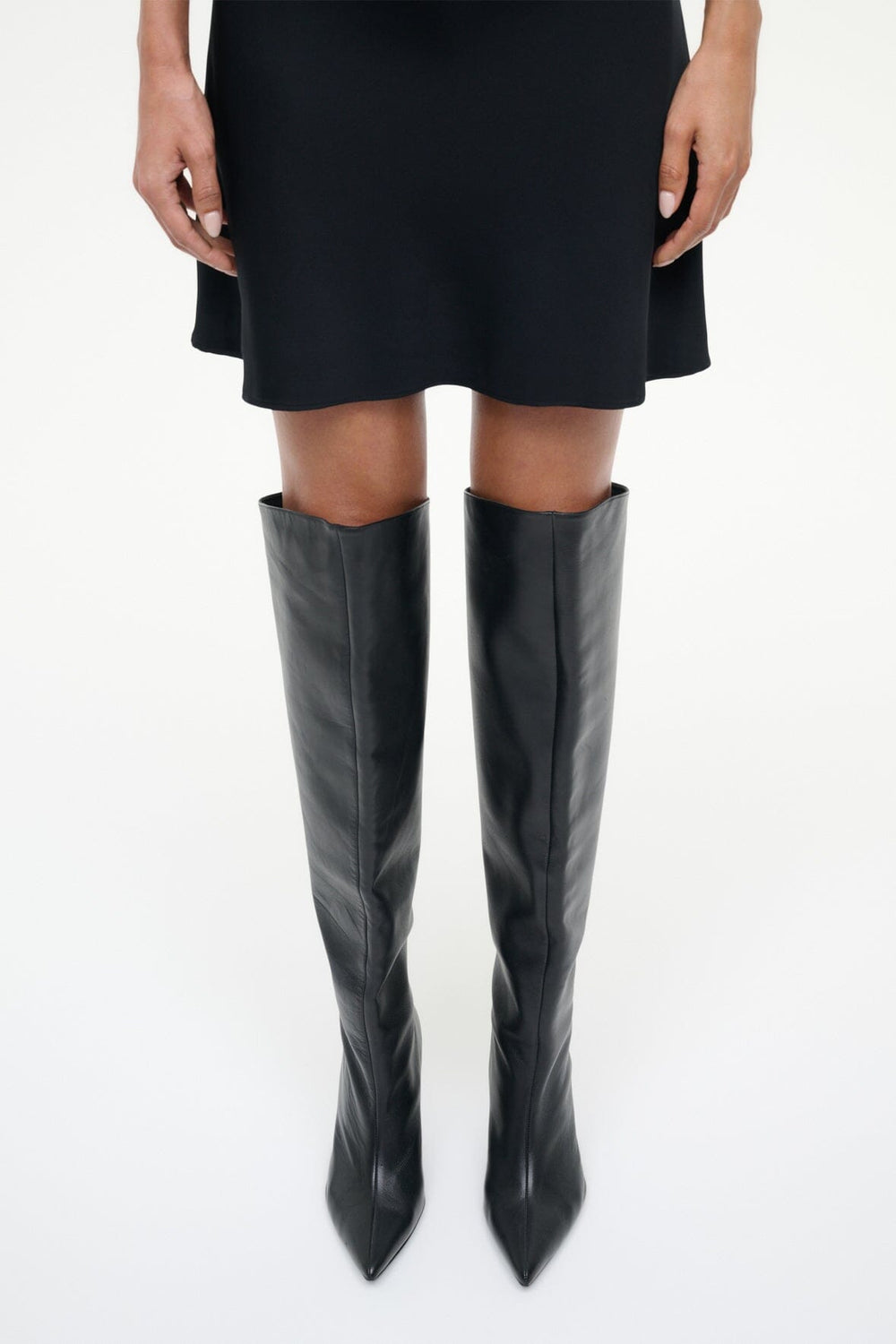 SEBASTIAN OVER THE KNEE BOOT BLACK - STAUD for sale