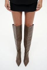 SEBASTIAN OVER THE KNEE BOOT TRUFFLE - STAUD online