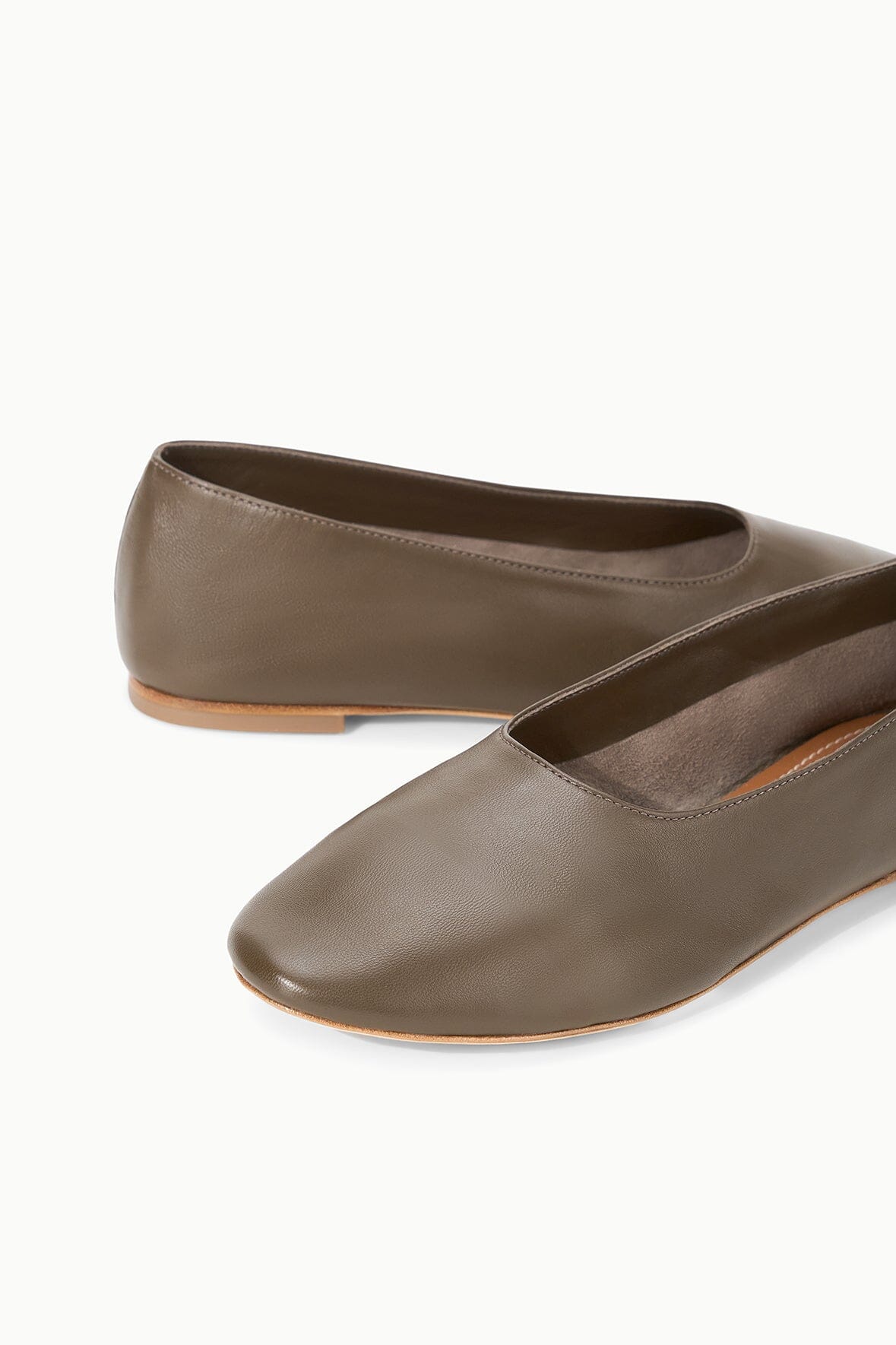 ALBA BALLET FLAT TRUFFLE - STAUD sale
