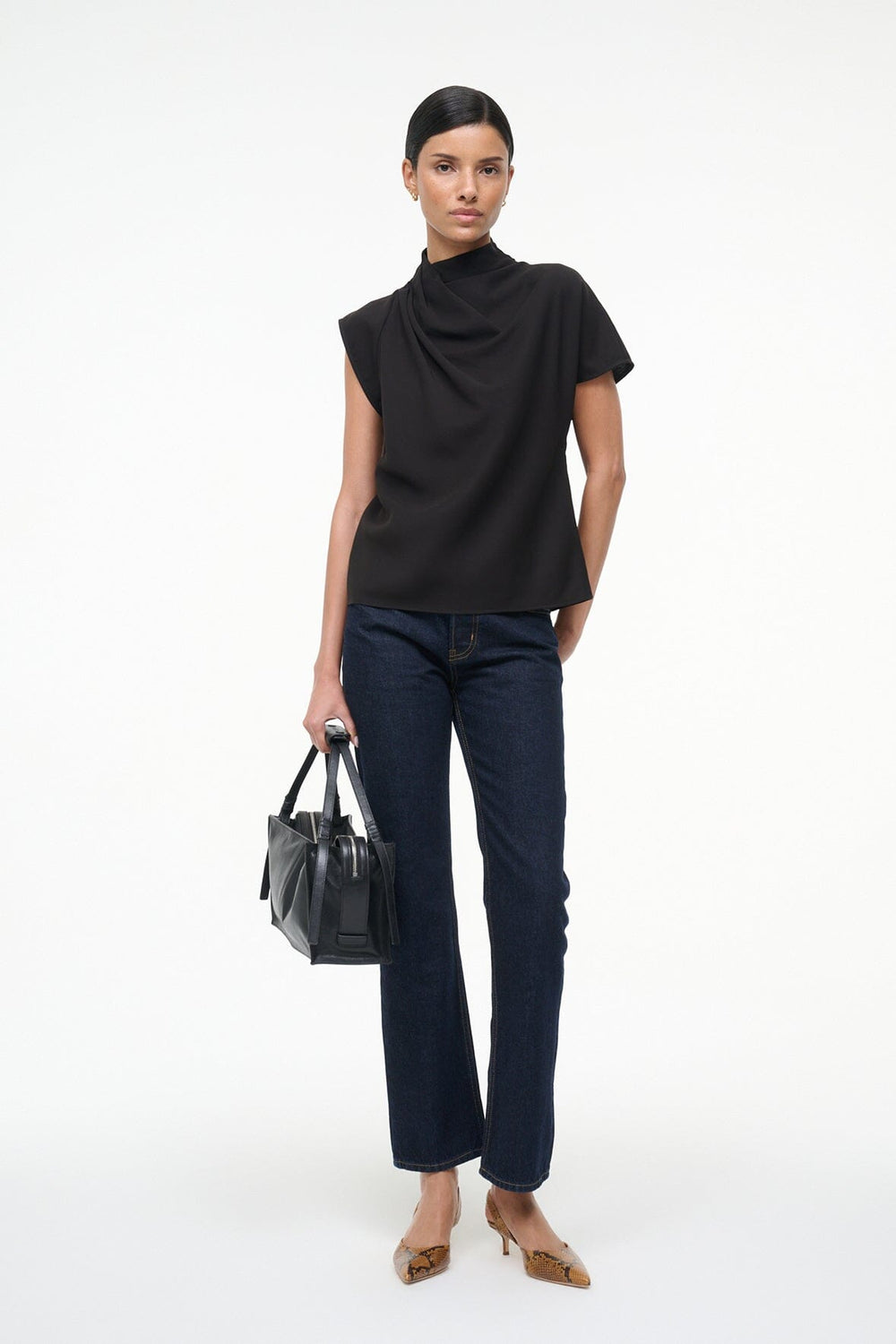 DAVINA TOP BLACK - STAUD sale