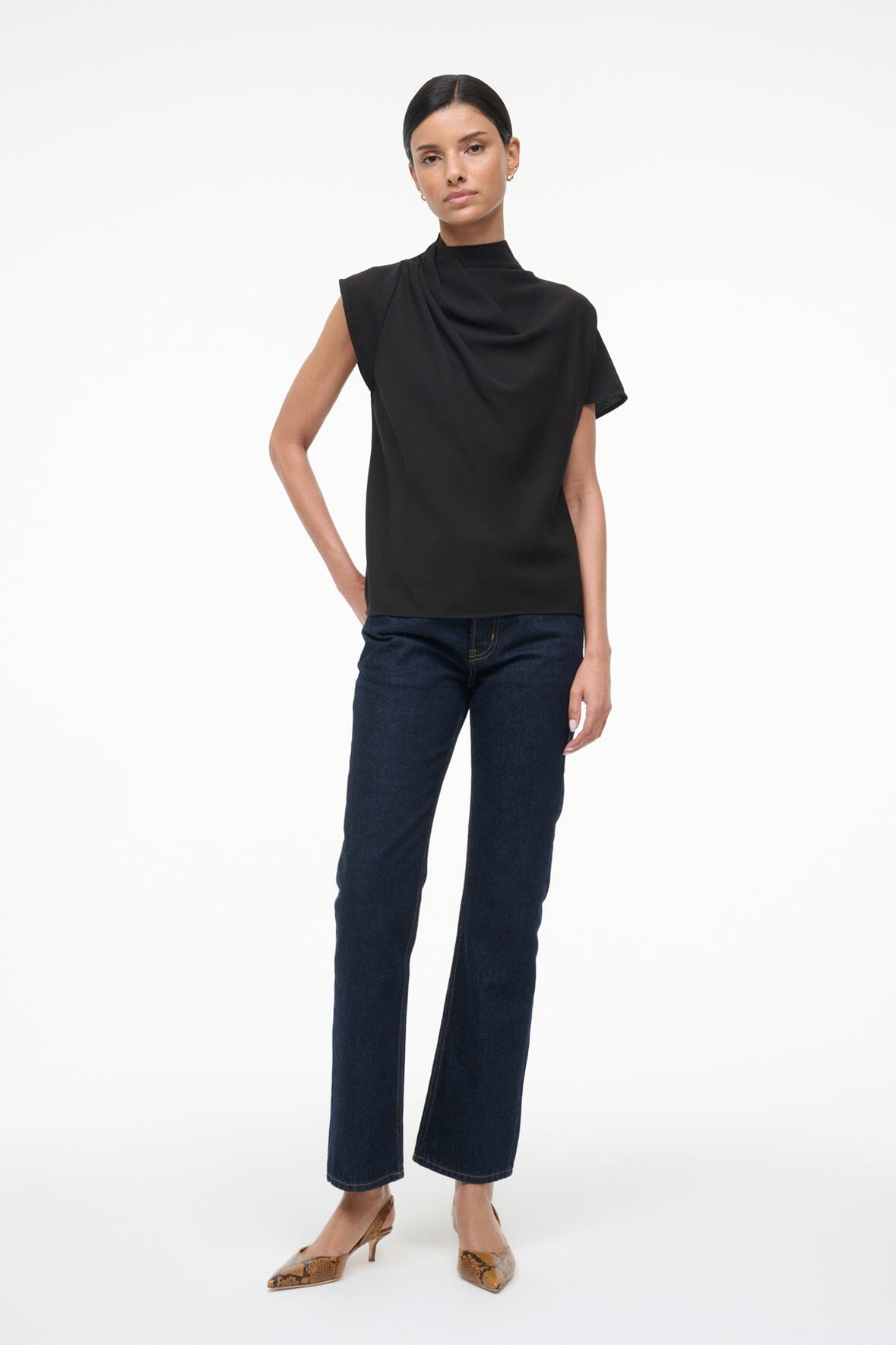 DAVINA TOP BLACK - STAUD sale