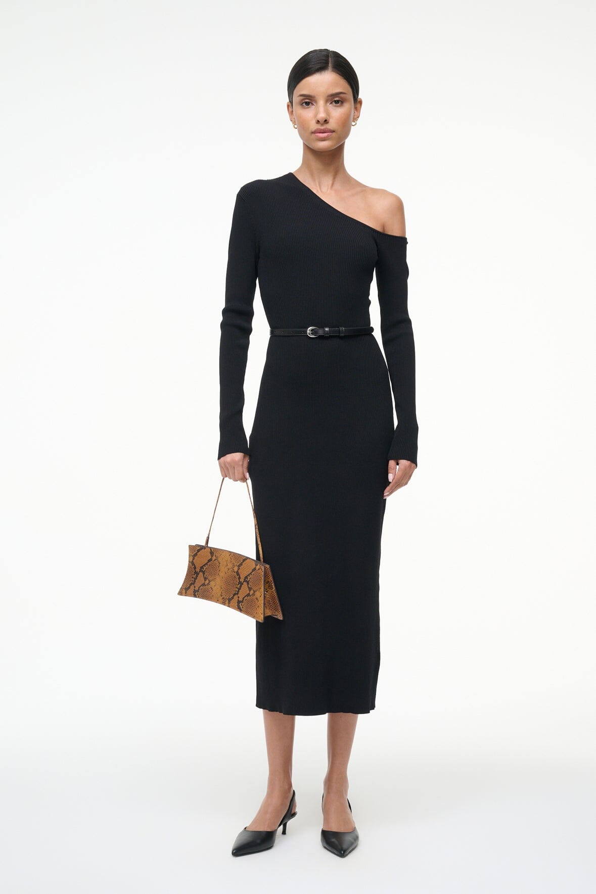 LOIS DRESS BLACK - STAUD sale