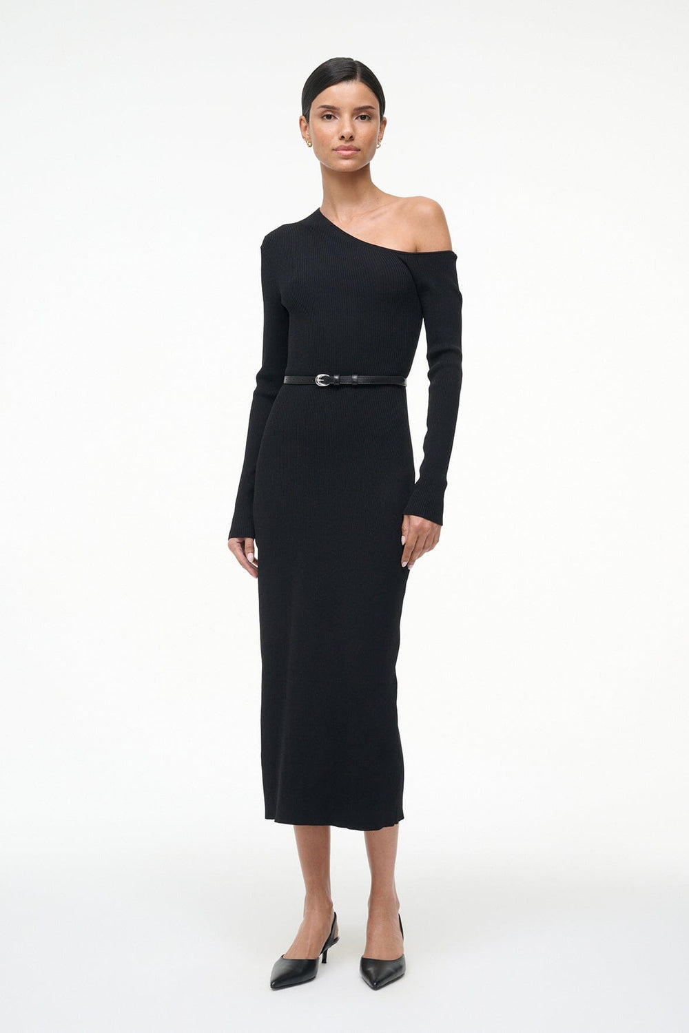 LOIS DRESS BLACK - STAUD sale