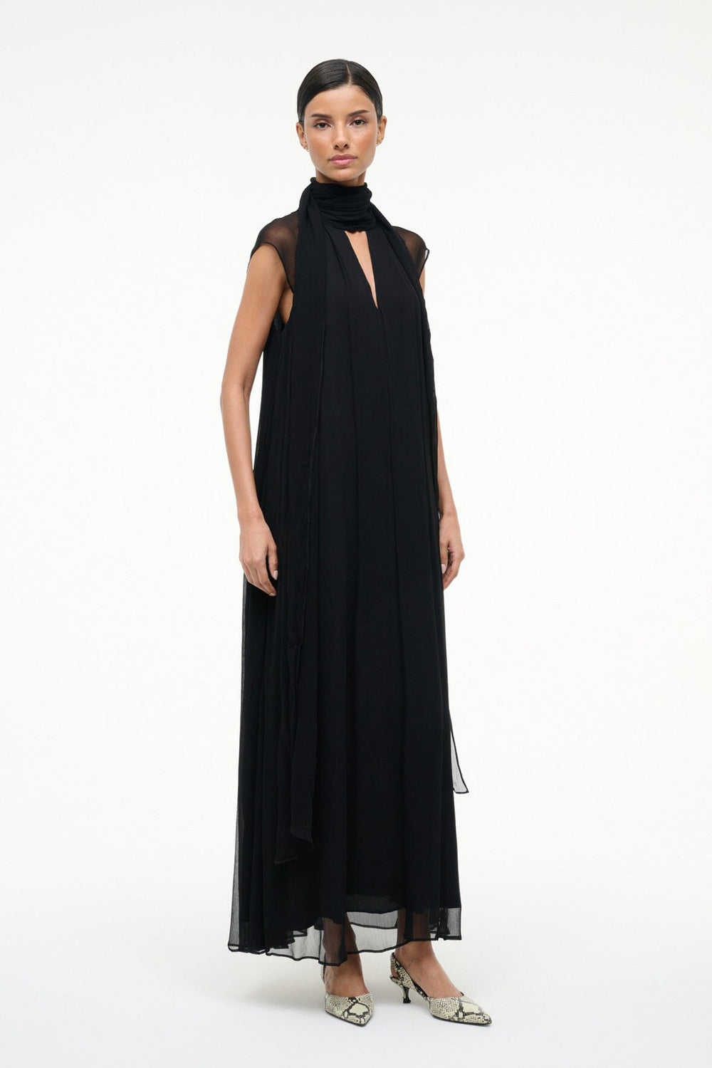 CAMILLA MAXI DRESS BLACK - STAUD online